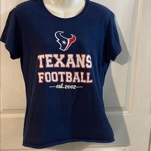 Team Apparel Texans Navy Blue Football Jersey Top